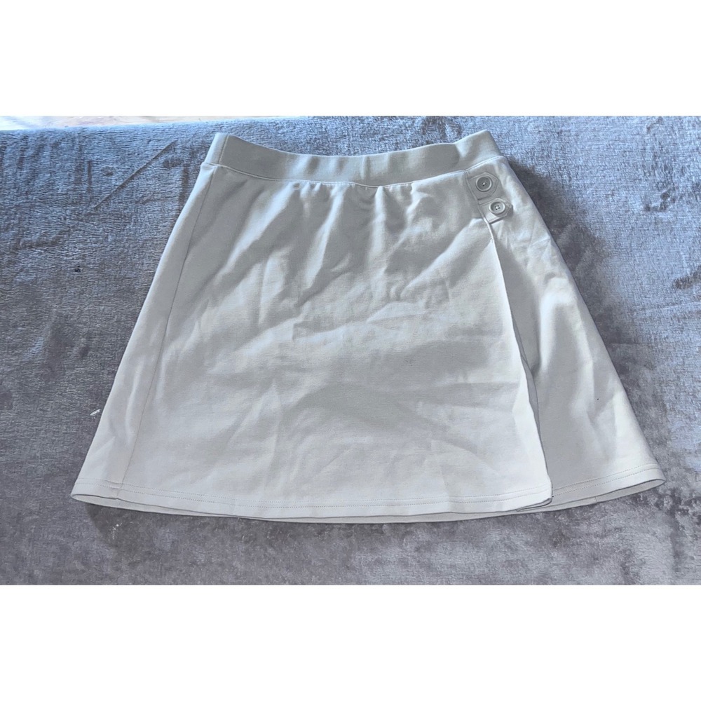 Cat‎ & Jack Khaki School Uniform Skort Girls XL 14 Tan Knit Skirt with Shorts